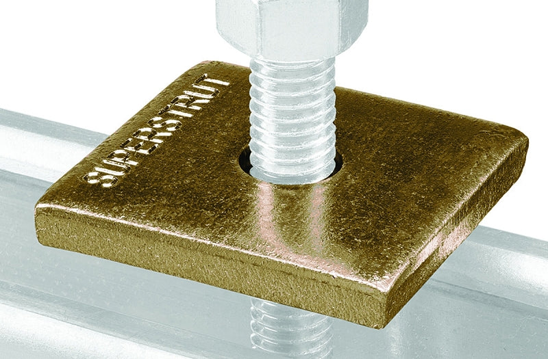 SuperStrut 200 Series ZAB2411/2-10 Square Conduit Washer, Stainless Steel, Gold, Galvanized