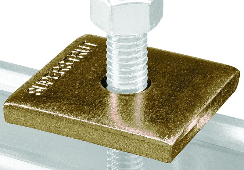 SuperStrut 200 Series ZAB2413/8-10 Square Conduit Washer, Stainless Steel, Galvanized, Gold