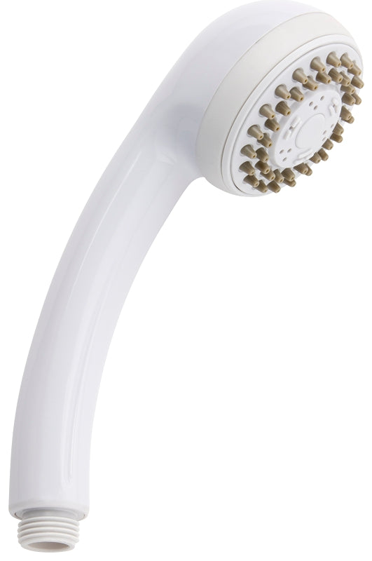 Stylewise K720WH Handheld Shower Head, Round, 1.8 gpm, 3 -Spray Function, 3 in Dia