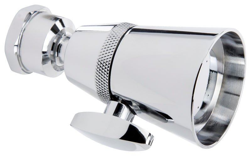 Stylewise K705CP Shower Head with Adjustable Spray, Round, 1.8 gpm, Polished Chrome, 1.6 in Dia
