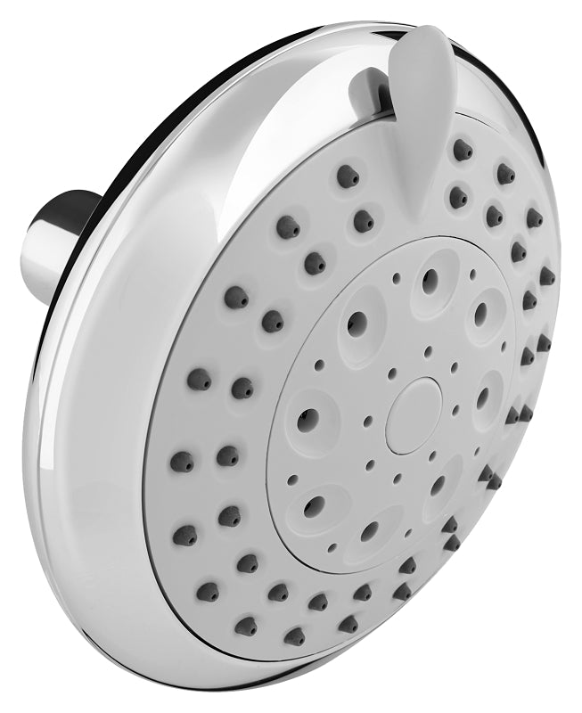 Stylewise K703CP Shower Head, Round, 1.8 gpm, 5 -Spray Function, Polished Chrome, 4-3/4 in Dia