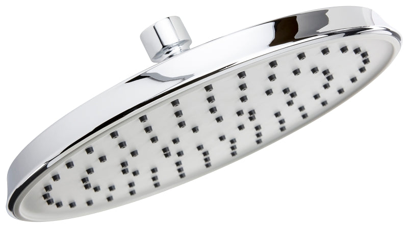 Stylewise K711CP Rain Shower Head with Full Coverage Spray, Round, 1.8 gpm, Polished Chrome, 8.4 in Dia