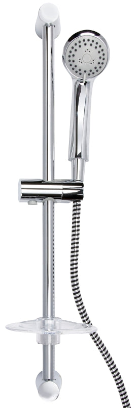 Stylewise K760CP Slide Bar Handheld Shower Kit, 1.8 gpm, 3 -Spray Function, Polished Chrome, 60 in L Hose