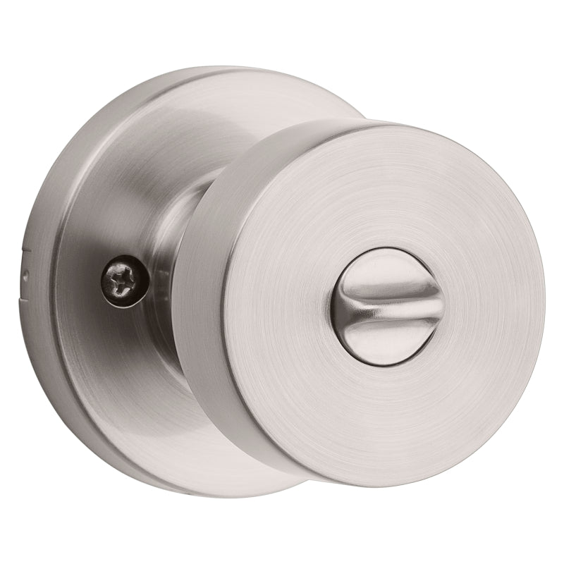 Kwikset Signature Series 730PSK RDT 15 CP Privacy Lockset, Pismo Design, Knob Handle, Satin Nickel, Zinc, Silver, Yes