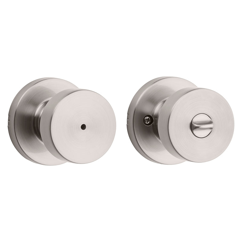 Kwikset Signature Series 730PSK RDT 15 CP Privacy Lockset, Pismo Design, Knob Handle, Satin Nickel, Zinc, Silver, Yes