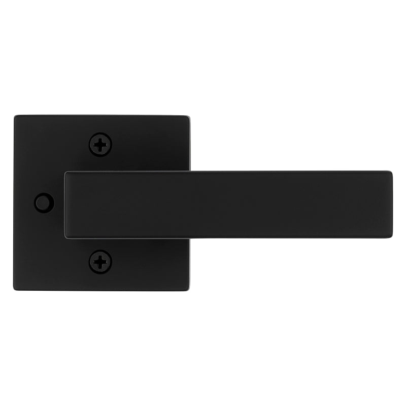 Kwikset Signature Series 730SAL 514 SQT CP Privacy Lever, Matte Black, Zinc, Residential, Left, Reversible, Right Hand