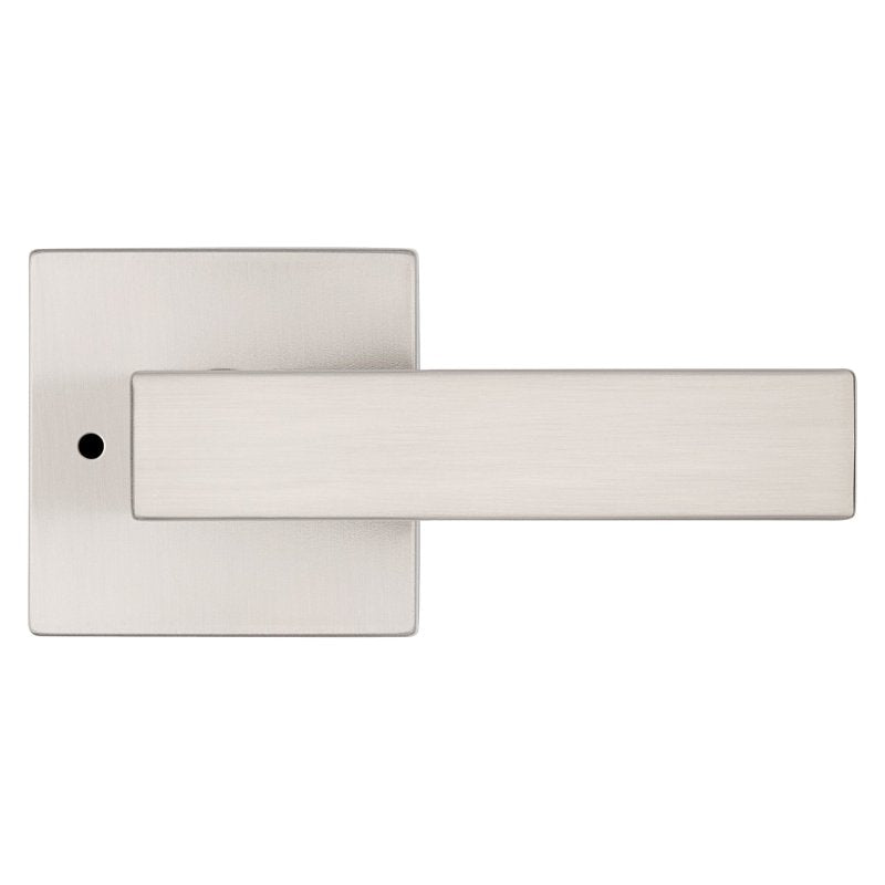 Kwikset Signature, Singapore Series 730SAL SQT 15 Bed/Bath Door Handle, Contemporary Design, Lever Handle, Satin Nickel