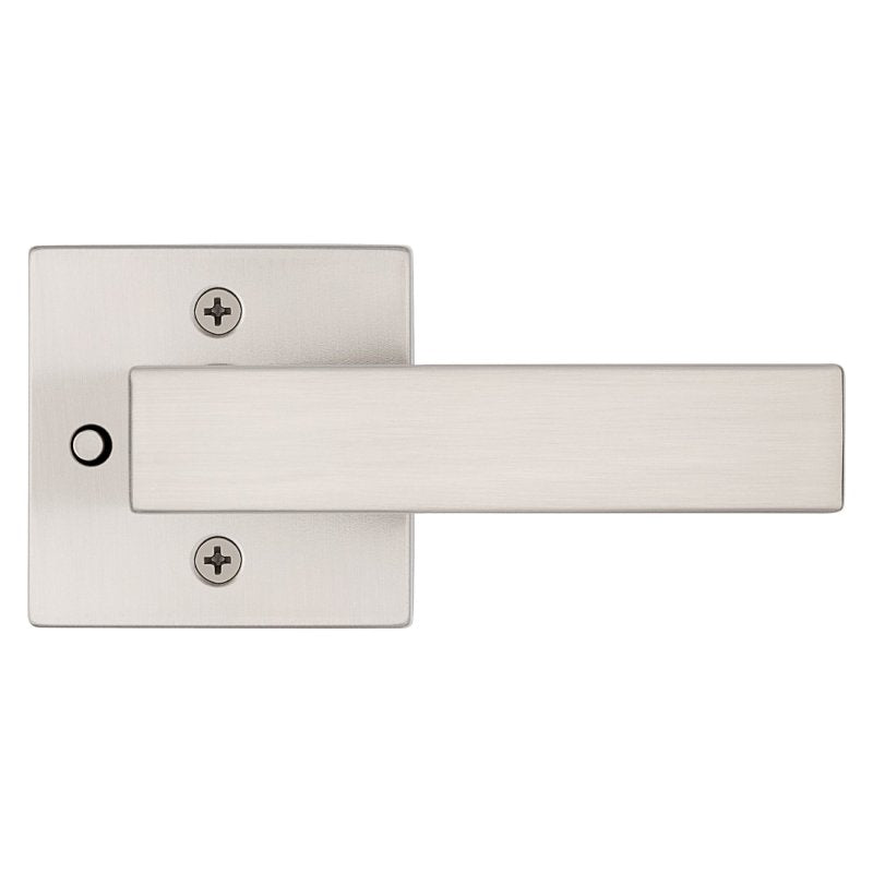 Kwikset Signature, Singapore Series 730SAL SQT 15 Bed/Bath Door Handle, Contemporary Design, Lever Handle, Satin Nickel