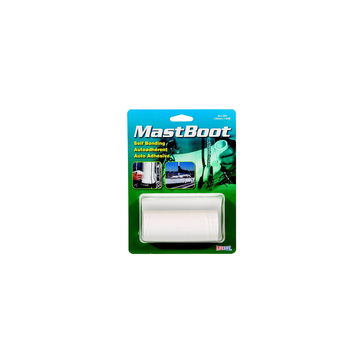 Life Safe RE3940 MastBoot Tape, 4″ x 40″, White