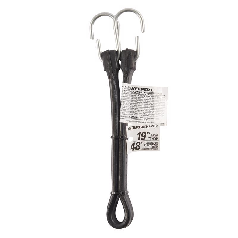 Keeper Black Tarp Strap 19 in. L 1 pk, Pack of 10