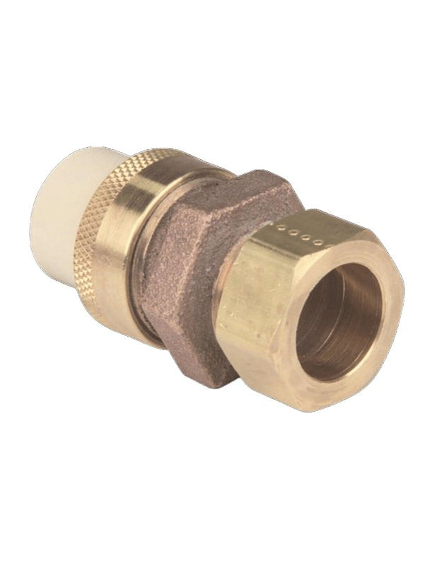 Nibco 4733-7-LF Series M26500L Pipe Union, 1/2 in, Slip-Joint x Solder, CPVC, Tan