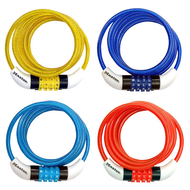 Master Lock 1/4 in. D X 60 in. L Vinyl Coated Steel Locking Cable