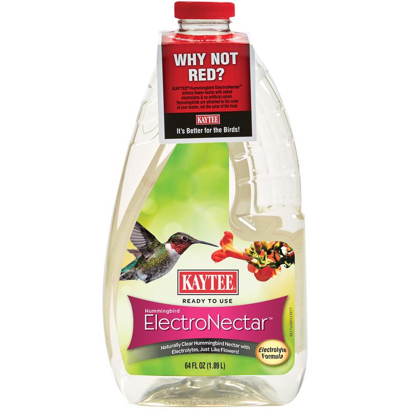 Kaytee ElectroNectar Hummingbird Sucrose Nectar 64 oz, Pack of 4