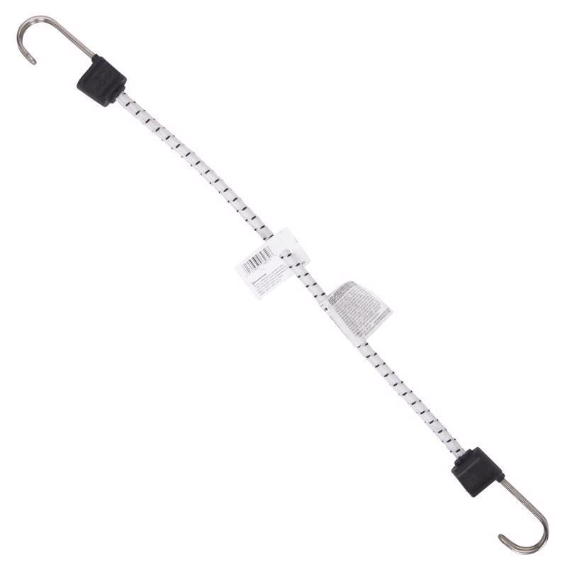 Keeper Twin Anchor White Bungee Cord 18 in. L X 0.315 in. 1 pk, Pack of 10