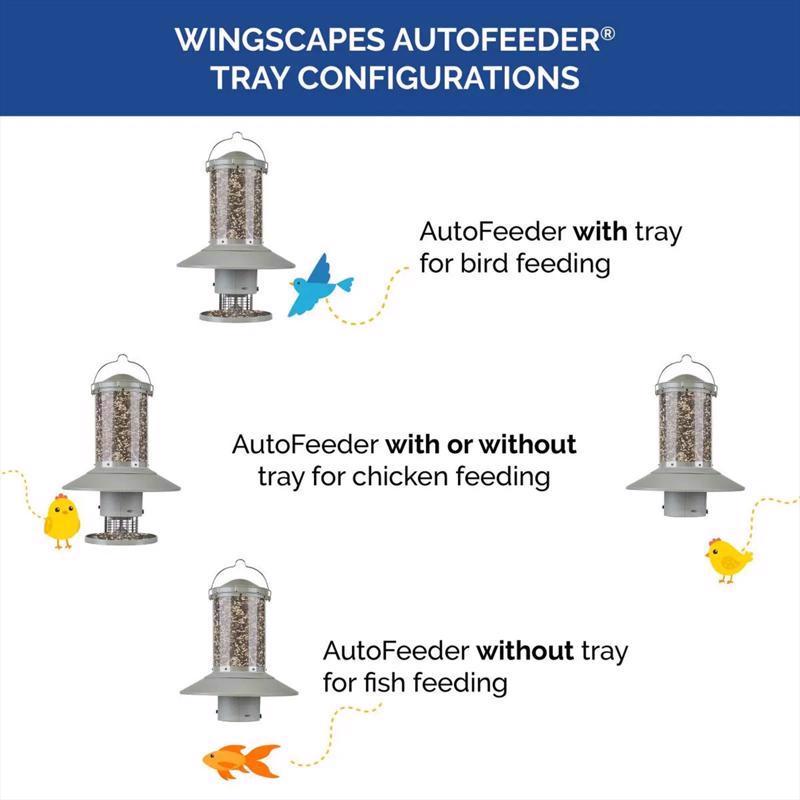 Wingscapes Wild Bird 1 gal Plastic Auto Feed Tube Bird Feeder 1 ports
