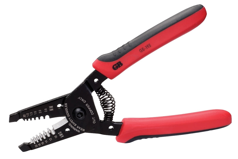 Gardner Bender GS-355 Wire Stripper, 20 to 10 AWG Wire, 20 to 10 AWG Solid, 22 to 12 AWG Stranded Stripping