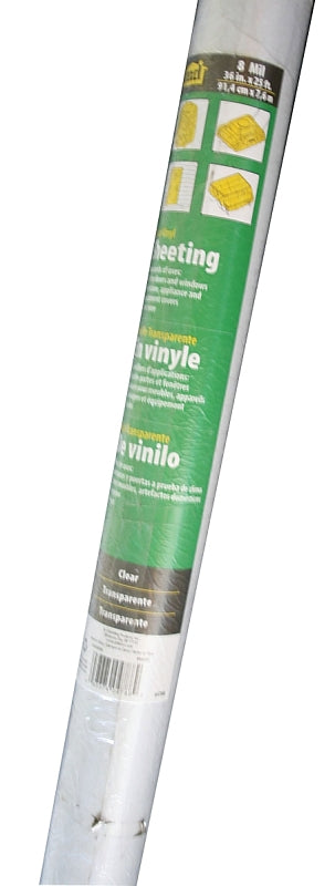 M-D 04788 Weatherstrip Sheeting, 8 mil Thick, 25 ft L, 36 in W, Clear