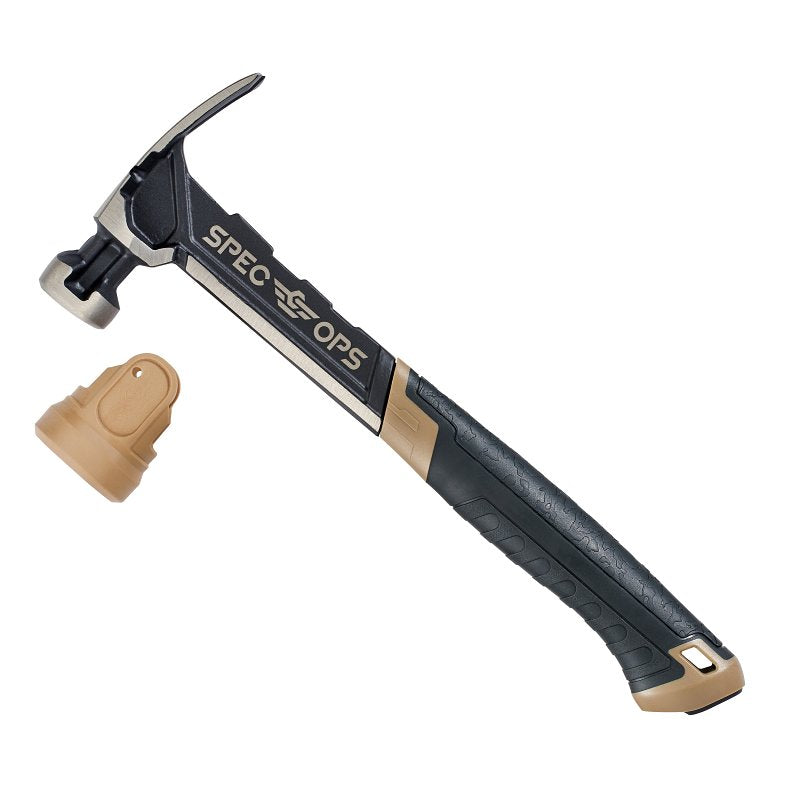 Spec Ops SPEC-M16SF-S Nailing Hammer, 16 oz Head, Rip Claw, Soft Head, Steel Head, 13-1/4 in OAL