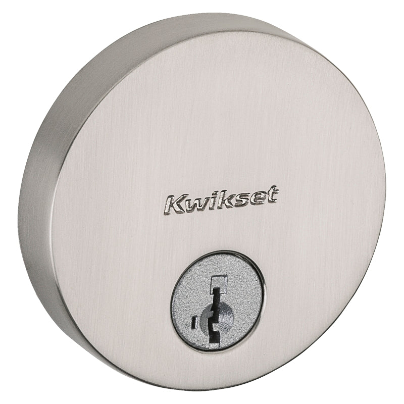 Kwikset Signature Series 258 RDT 15 SMT CP K4 V1 Deadbolt, 1 Grade, Zinc, Satin Nickel, 2-3/8, 2-3/4 in Backset