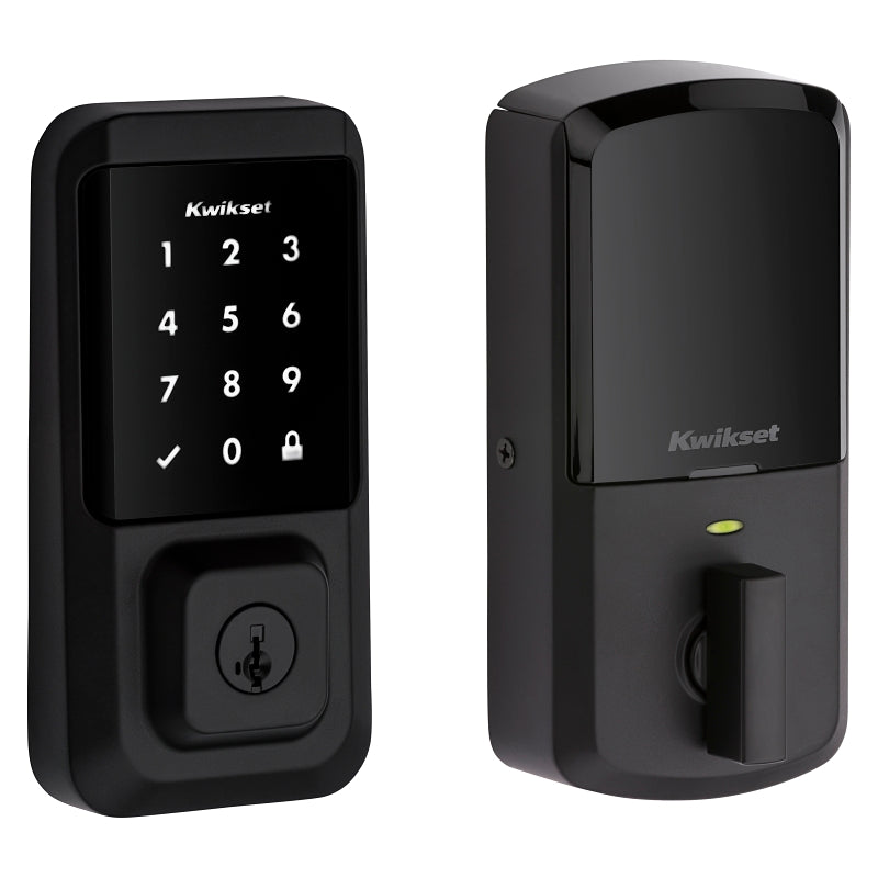 Kwikset Halo Series 939 WIFI TSCR 514 Electronic Deadbolt, Matte Black, Residential, AAA Grade, Zinc, ADA Compliant