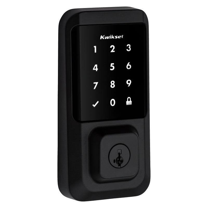 Kwikset Halo Series 939 WIFI TSCR 514 Electronic Deadbolt, Matte Black, Residential, AAA Grade, Zinc, ADA Compliant