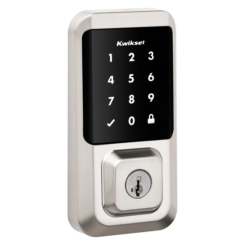 Kwikset Halo Series 939 WIFI TSCR 15 Electronic Deadbolt, Satin Nickel, Residential, AAA Grade, Zinc, ADA Compliant