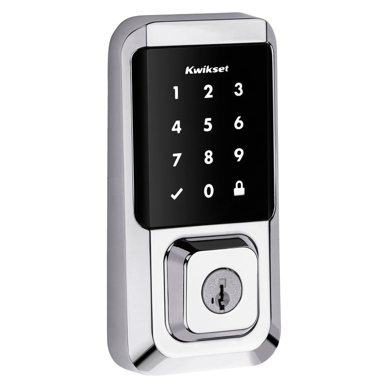 Kwikset Halo Series 939 WIFI TSCR 26 Electronic Deadbolt, Polished Chrome, Residential, AAA Grade, Zinc, ADA Compliant