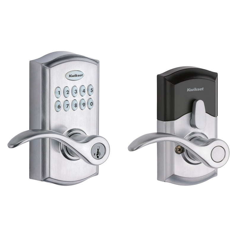 Kwikset 955PML 26D SMT CP Electronic Entry Lock, Satin Chrome, Commercial, AAA Grade, Zinc, ADA Compliant