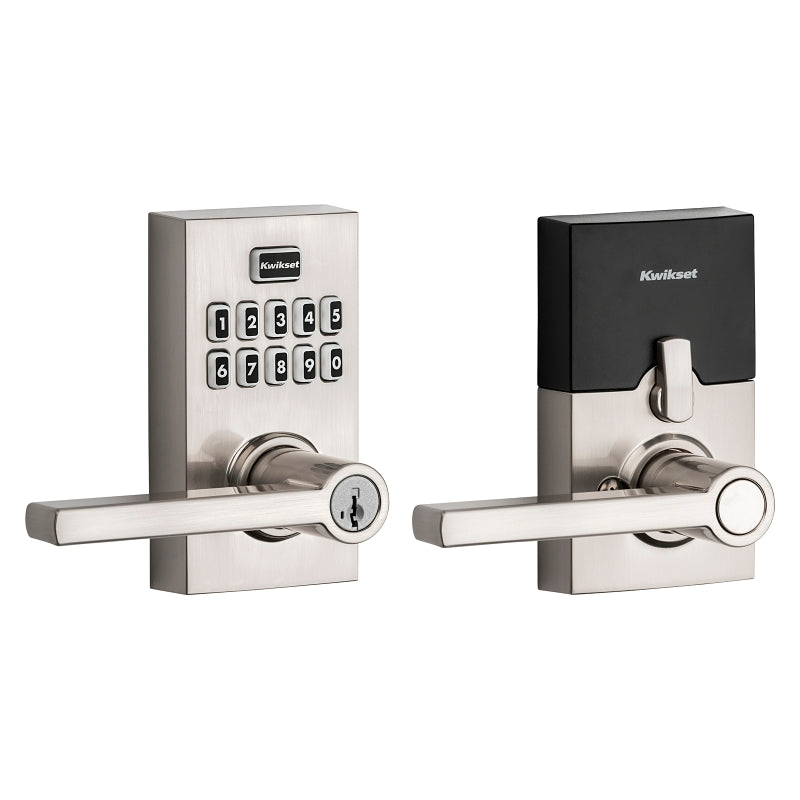 Kwikset SmartCode 917 Series 99170-003 Electronic Entry Lock, Satin Nickel, Residential, AAA Grade, Metal, ADA Compliant