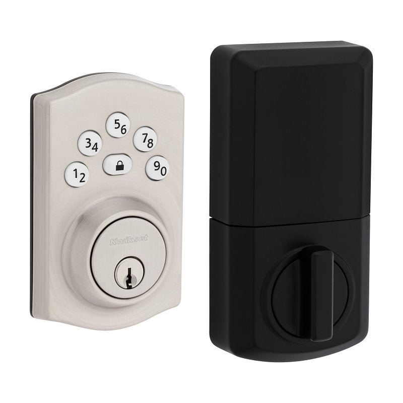 Kwikset Powerbolt 240 Series 992400-002 Keypad Electronic Lock, 3 Grade, Zinc, Satin Nickel, KW1 Keyway