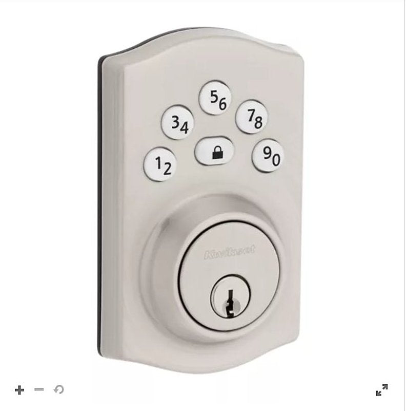 Kwikset Powerbolt 240 Series 992400-002 Keypad Electronic Lock, 3 Grade, Zinc, Satin Nickel, KW1 Keyway