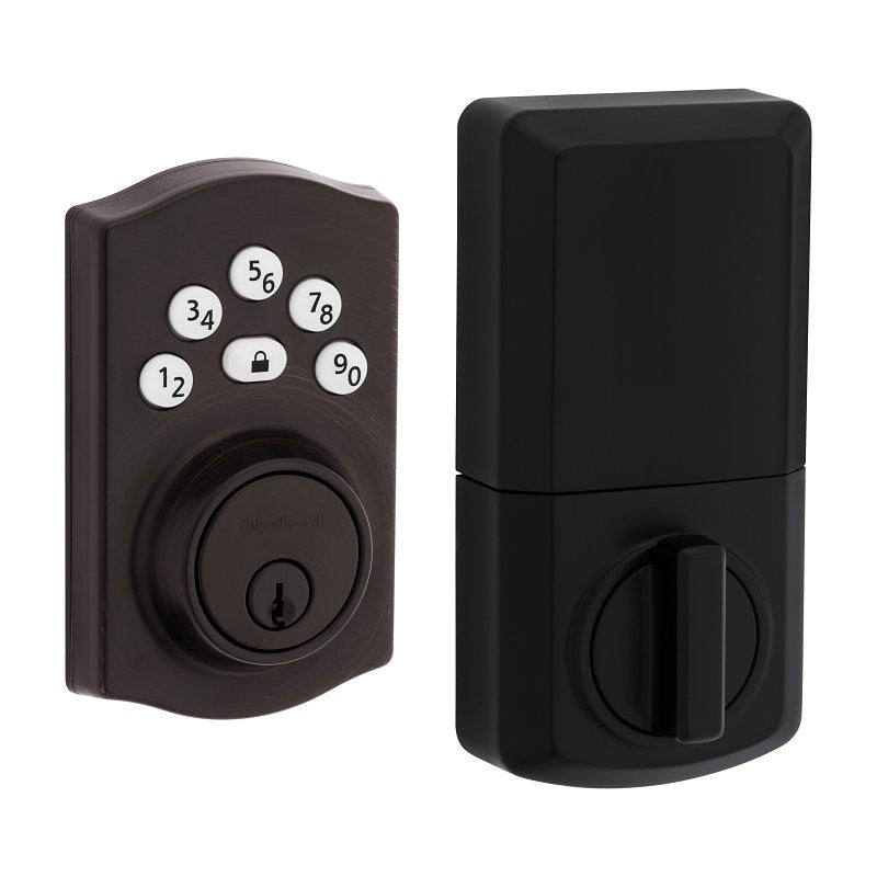 Kwikset Powerbolt 240 Series 992400-003 Keypad Electronic Lock, 3 Grade, Zinc, Venetian Bronze, KW1 Keyway