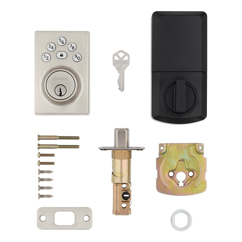 Kwikset Powerbolt 240 Series 992400-004 Keypad Electronic Lock, 3 Grade, Zinc, Satin Nickel, KW1 Keyway