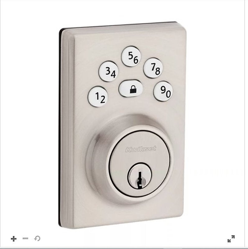Kwikset Powerbolt 240 Series 992400-004 Keypad Electronic Lock, 3 Grade, Zinc, Satin Nickel, KW1 Keyway