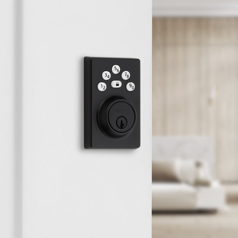 Kwikset Powerbolt 240 Series 992400-005 Keypad Electronic Lock, 3 Grade, Zinc, Matte Black, KW1 Keyway