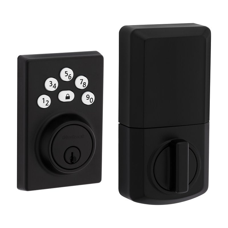Kwikset Powerbolt 240 Series 992400-005 Keypad Electronic Lock, 3 Grade, Zinc, Matte Black, KW1 Keyway