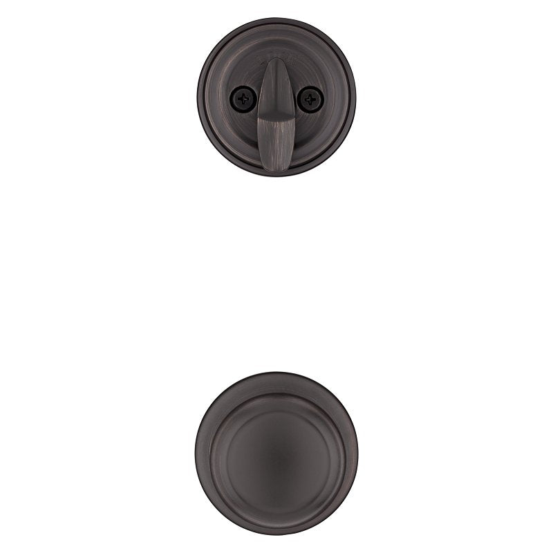 Kwikset 966CV 11P UNIV Cove and Deadbolt Interior Pack, Turn Piece Lock, Zinc, Venetian Bronze, Knob Handle, Residential