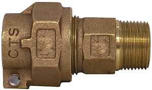 Legend T-4300NL Series 313-204NL Pipe Coupling, 3/4 in, Compression x MNPT, Bronze, 100 psi Pressure