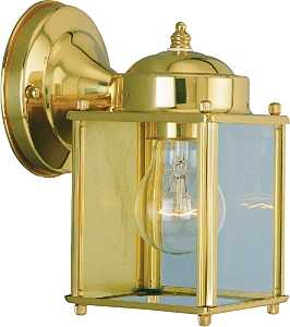 Boston Harbor 4000NH-2-3L Outdoor Lantern, 120 V, 60 W, Steel Fixture, Polished Brass Fixture