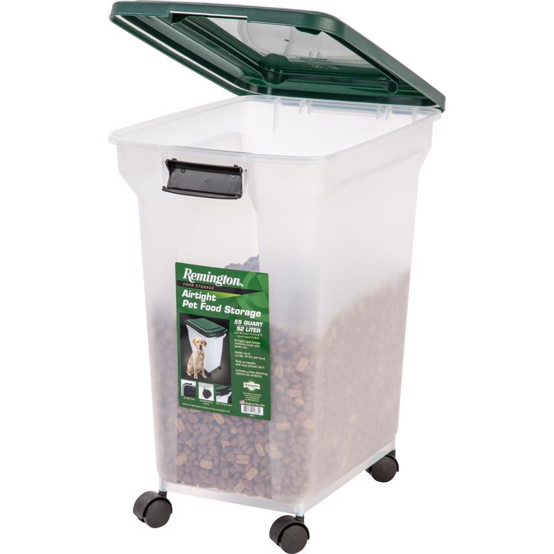 Remington Green Plastic 55 qt Pet Food Container For All Animals, Pack of 6