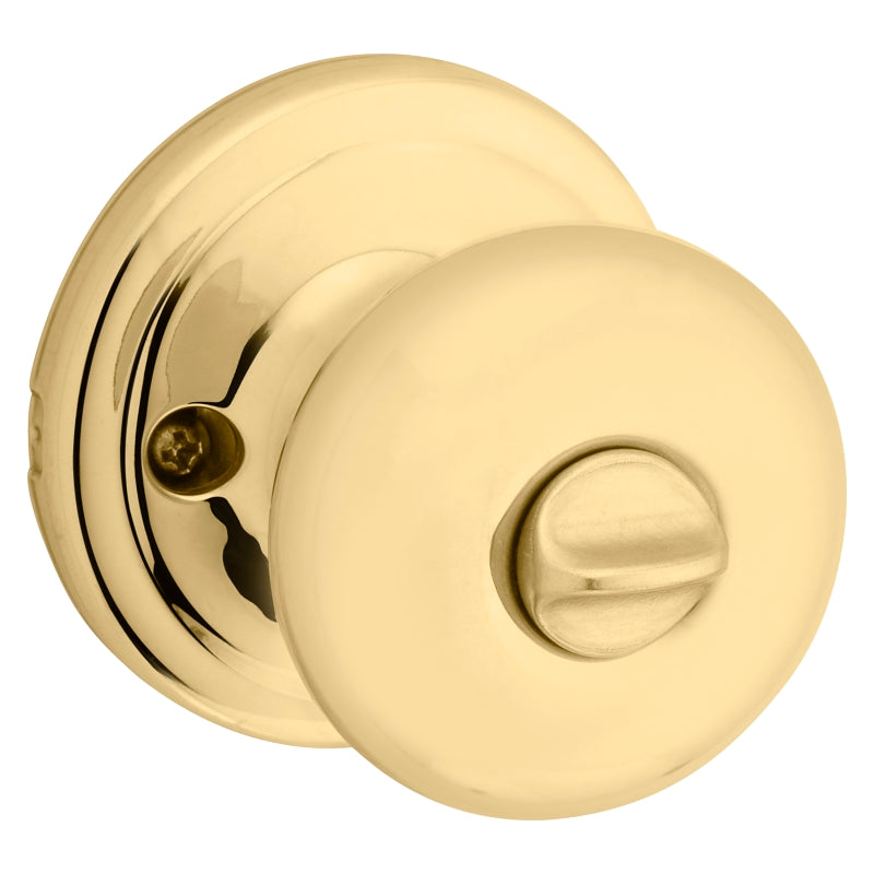 Kwikset Signature Series 740J3SMTCP Entry Knob, Knob Handle, Polished Brass, Metal, KW1, K4 Keyway, 2 Grade