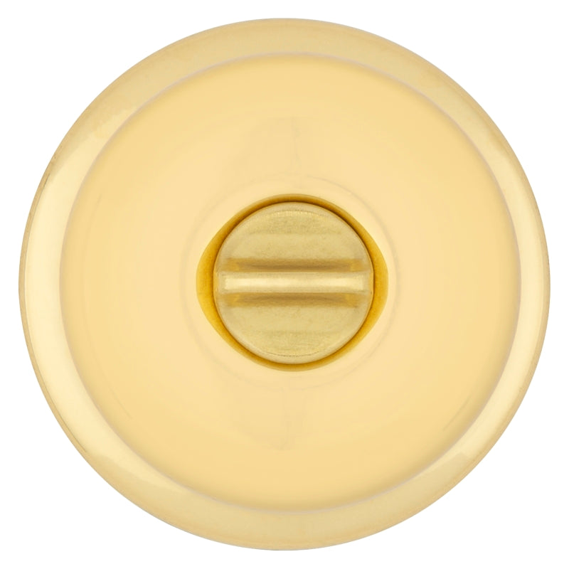 Kwikset Signature Series 740J3SMTCP Entry Knob, Knob Handle, Polished Brass, Metal, KW1, K4 Keyway, 2 Grade