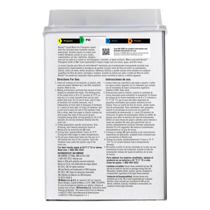 Bondo Fiberglass Resin 1 gal