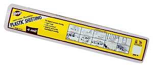 Warp's Carry-Home Coverall 4CH350 Consumer Sheeting, 50 ft L, 3 ft W, 4 mil Thick, Plastic, Clear, Pack of 6