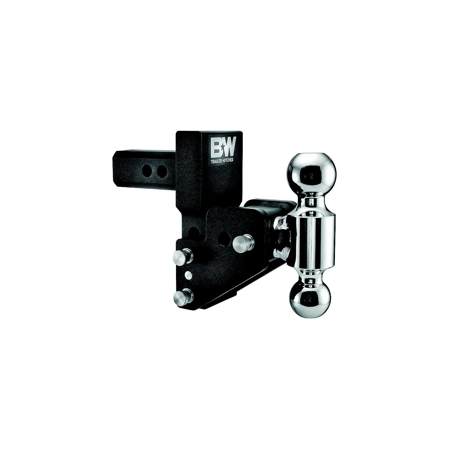 DSI Automotive - B And W Hitches Dual Ball Mount-Chrome - 2 In Receiver 2 In 2 516 In Ball 5 In Drop 55 In Rise