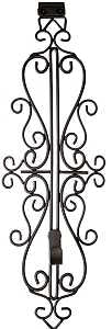 Treekeeper V-20569 Metal Colonial Wreath Hanger, Iron, Brown, Up to 20 lb, Over the Door Mounting
