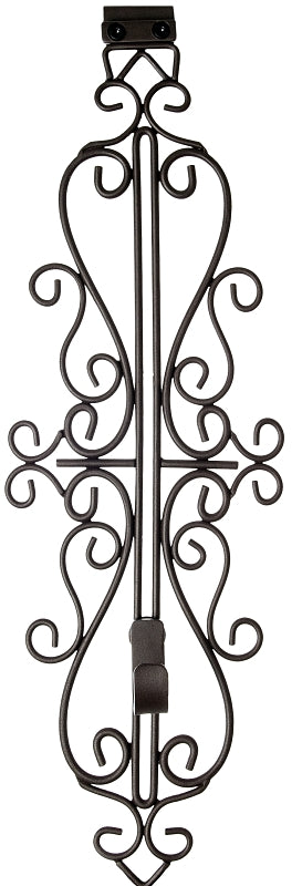 Treekeeper V-20569 Metal Colonial Wreath Hanger, Iron, Brown, Up to 20 lb, Over the Door Mounting