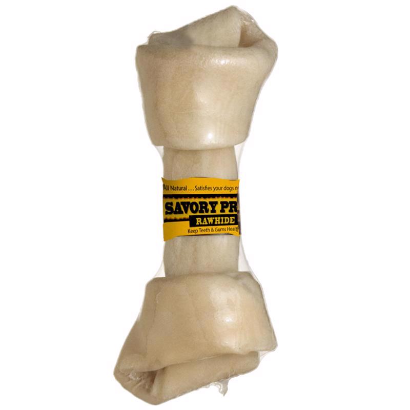 Savory Prime Small Adult Knotted Bone Natural 6-7 in. L 1 pk, Pack of 24