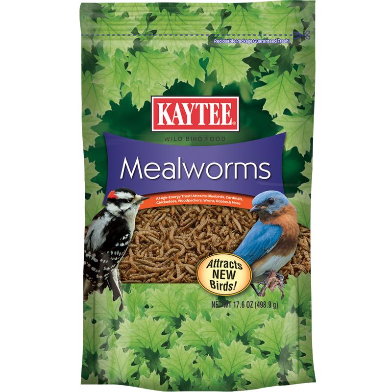 Kaytee Songbird Dried Mealworm Mealworms 17.6 oz, Pack of 4