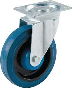 Shepherd Hardware 9260 Swivel Caster, 3-1/8 x 3-7/8 in Plate, 3-1/6 in W x 5 in D x 5-1/4 in H Dimensions, 1 in W Wheel
